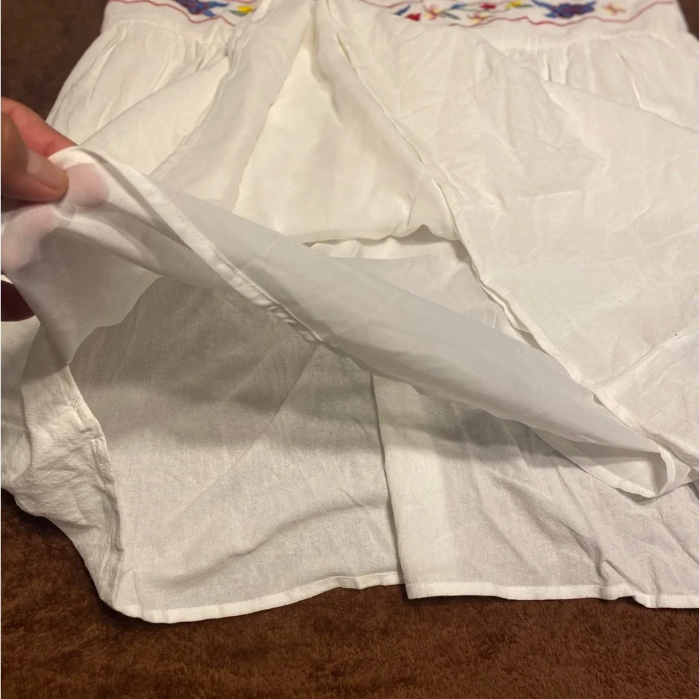 NEW Floral Embroidered White Kids Dress - Picture 4 of 5